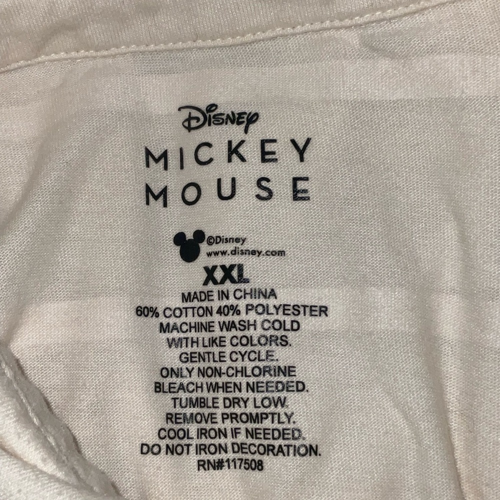 Walt Disney Mickey Mouse men’s polo shirt size 2XL striped Pre own items are as - Picture 3 of 4